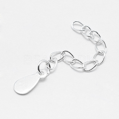 925 Sterling Silver Extender Chains X-STER-F032-11S-1