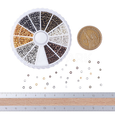 Brass Crimp Beads KK-YW0001-17-1