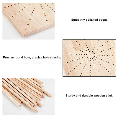 Square Wood Crochet Blocking Board DIY-CA0005-27B-1
