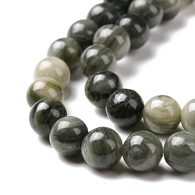 Natural Green Rutilated Quartz Beads Strands G-Q462-61-6mm-1
