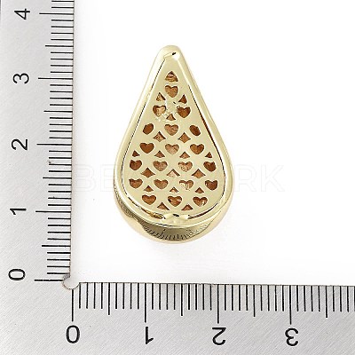 Rack Plating Brass Micro Pave Clear Cubic Zirconia Pendants KK-H474-18G-12-1