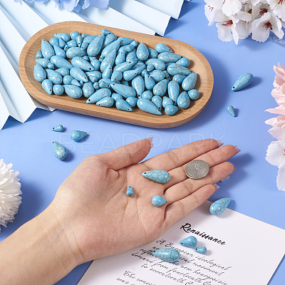 105Pcs 3 Styles Synthetic Turquoise Dyed Beads Strands G-TA0001-91A-1
