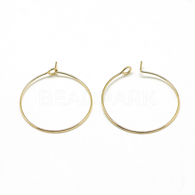Brass Hoop Earrings KK-T032-005G-1