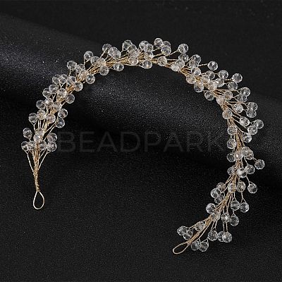 Pearl Crystal Soft Chain Hairband - Bridal Wedding Hair Accessories. ST1292366-1