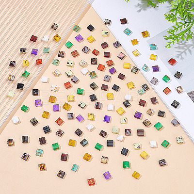 140Pcs 14 Colors 2-Hole Glass Seed Beads SEED-ME0001-07-1