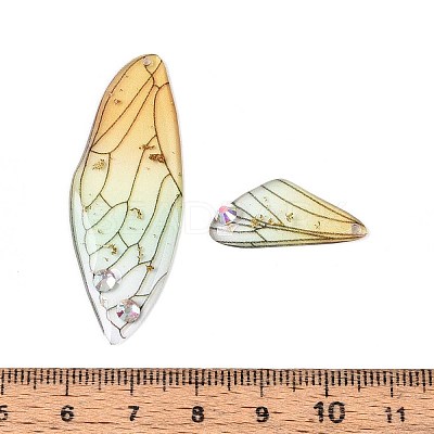 Epoxy Resin Butterfly Wing Pendants RESI-T057-89A-1