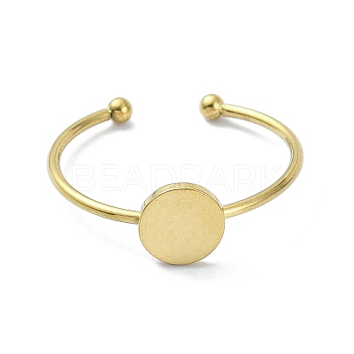 304 Stainless Steel Pad Rings Setting RJEW-H221-01G-01-1
