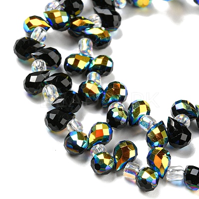 Electroplate Transparent Glass Beads Strands EGLA-P052-01A-AB04-1