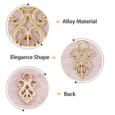 14Pcs Alloy Snap Lock Clasps Findings FIND-FH0008-37KCG-1