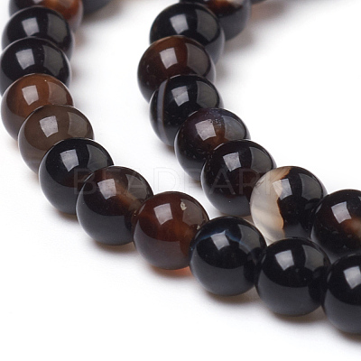 Natural Black Agate Beads Strands G-L555-04-4mm-1
