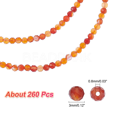 2 Strands Natural Carnelian Beads Strands G-NB0004-20-1