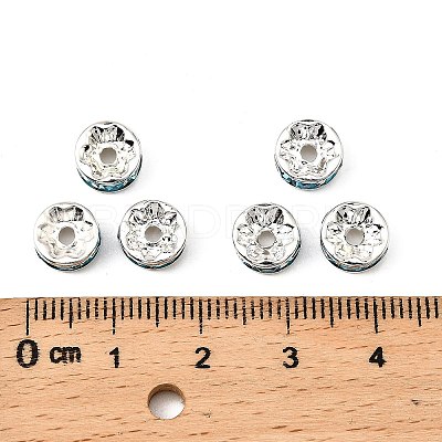Brass Grade A Rhinestone Spacer Beads RSB038NF-13-1