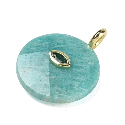 Natural Amazonite Faceted Pendants G-A287-02G-15-1