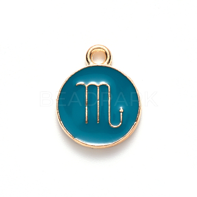 Alloy Enamel Pendants X-ENAM-S124-01B-05L-1