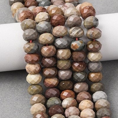 Natural Alashan Agate Beads Strands G-B179-A03-6x8mm-1