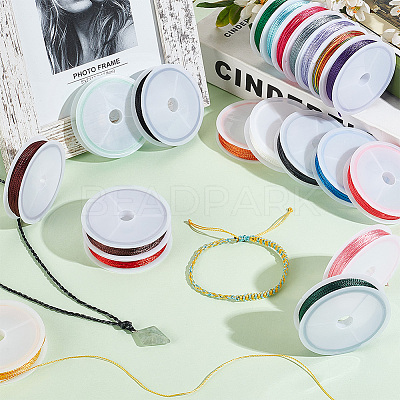 20 Rolls 20 Colors Polyester Round Thread OCOR-PH0002-64A-1