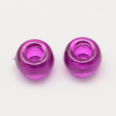 Transparent Acrylic European Beads MACR-Q156-02-1