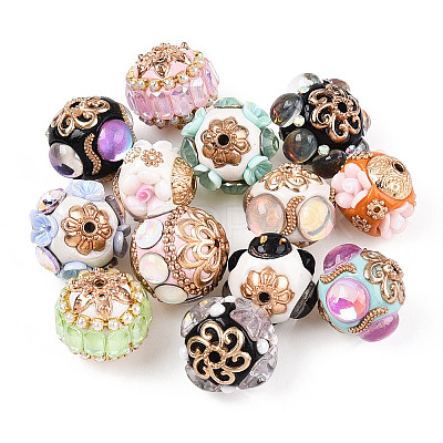 Handmade Indonesia Alloy Beads IPDL-B001-08-1-1