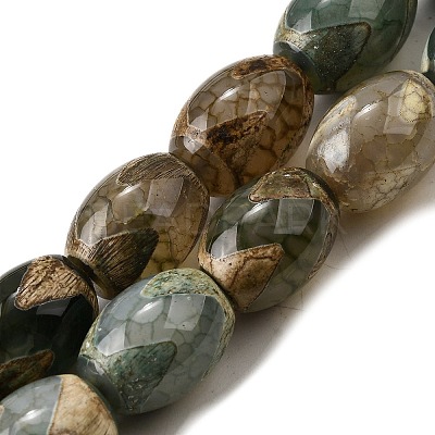 Tibetan Style dZi Beads Strands G-S389-A08-1