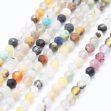 Natural Mixed Stone Beads Strands G-J369-04B-2mm-1