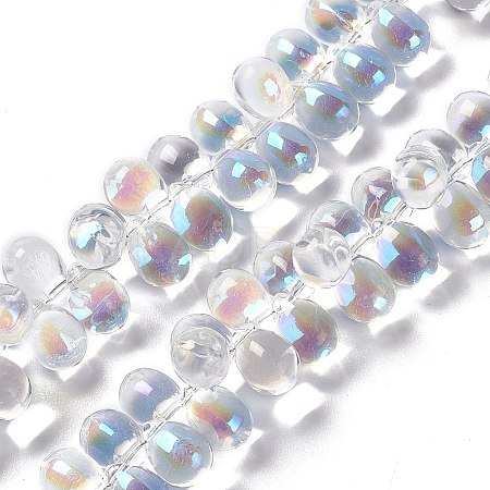 Electroplate Glass Beads Strands X-EGLA-L031-AB01-1