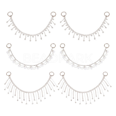 Brass Glass Rhinestone Shoe Decoration Chain FIND-GO00008-1