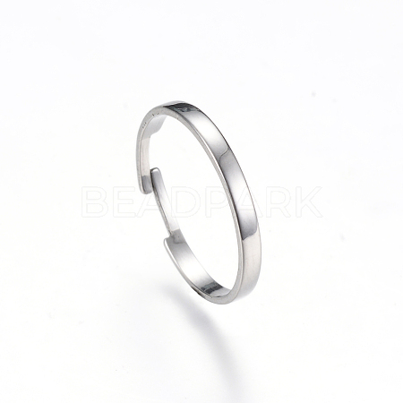 Adjustable 304 Stainless Steel Finger Ring Settings X-MAK-R012-10-1