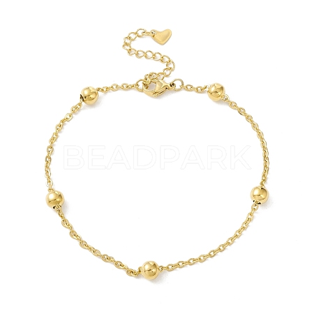 Vacuum Plating 304 Stainless Steel Satellite Chains Anklet for Women STAS-E001-25G-1