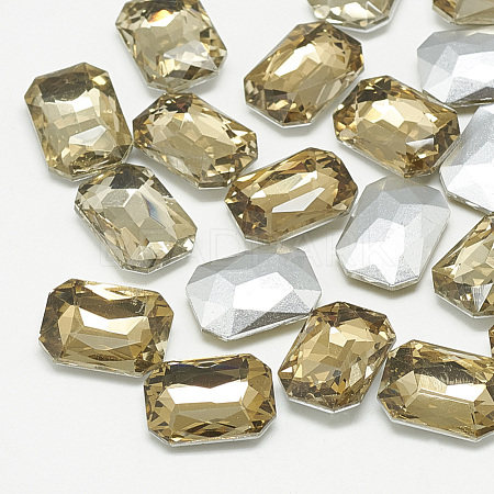 Pointed Back Glass Rhinestone Cabochons RGLA-T079-6x8mm-04-1