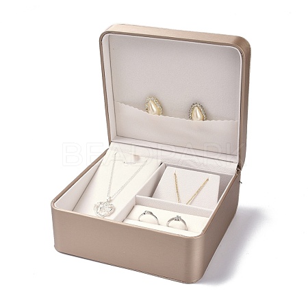 PU Leather Jewelry Set Boxes CON-Z005-02B-1