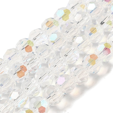 Electroplate Transparent Glass Beads Strands LS-EGLA-A035-T6mm-L19-1