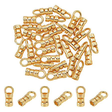 30Pcs Brass Cord Ends FIND-GA0007-40-1