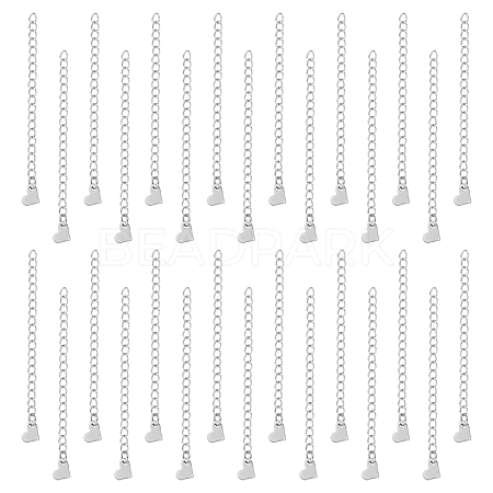 Unicraftale 30Pcs 304 Stainless Steel Curb Chain Extender STAS-UN0053-92-1