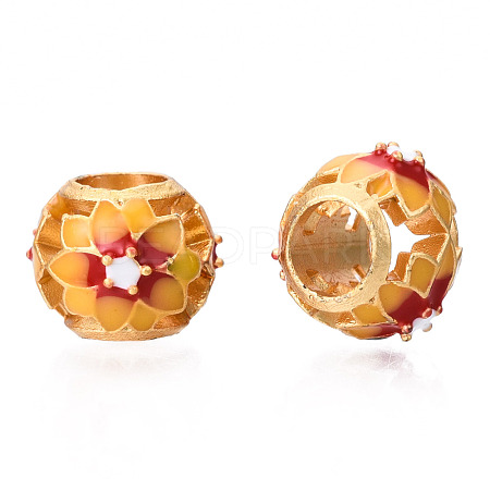 Alloy Enamel European Beads KK-N238-068B-1