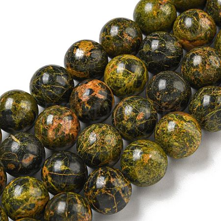 Natural Bumblebee Jasper Beads Strands G-P544-A03-02-1