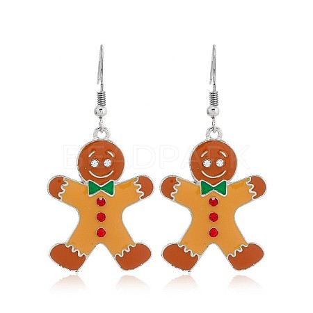 Christmas Theme Alloy Plastic Dangle Earrings FS-WG6FBD6-16-1