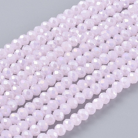 Electroplate Glass Beads Strands LS-EGLA-A034-P1mm-B12-1
