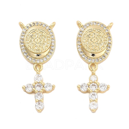 Brass Pave Cubic Zirconia Pendants KK-U009-09E-G-1