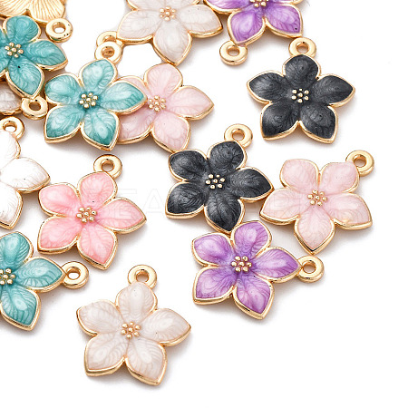 Zinc Alloy Enamel Pendants PALLOY-I124-10G-1