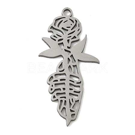 201 Stainless Steel Pendants STAS-G366-02P-02-1