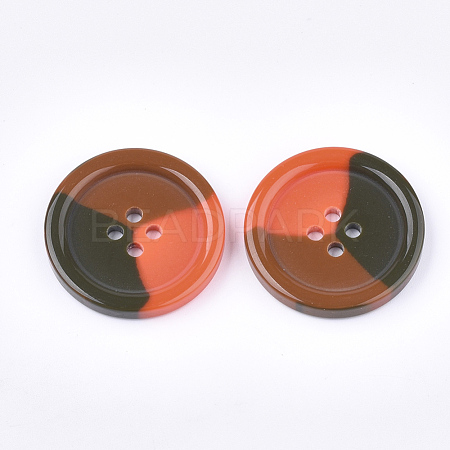Tri-color Resin Buttons RESI-S377-06A-03-1