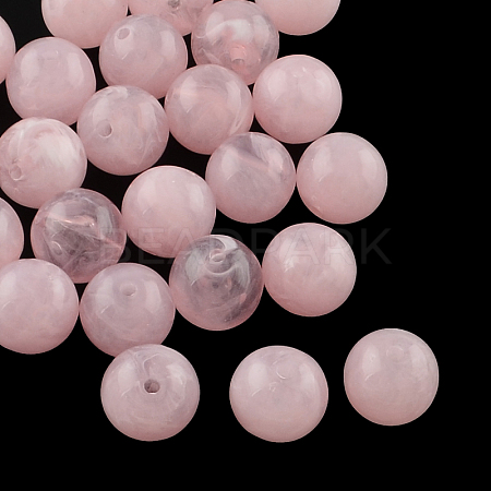 Round Imitation Gemstone Acrylic Beads X-OACR-R029-8mm-25-1