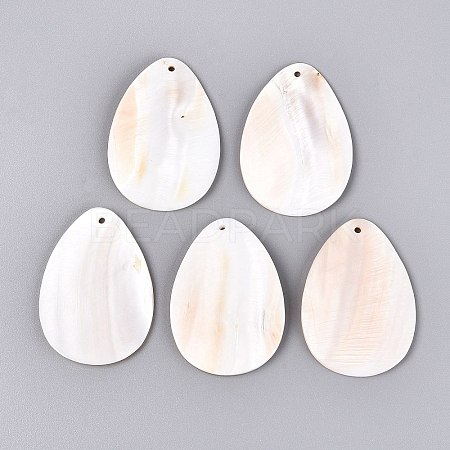 Natural Freshwater Shell Pendants SHEL-Q028-13-1