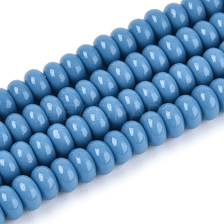 Opaque Spray Painted Glass Beads GLAA-ZX008-4mm-18V-1