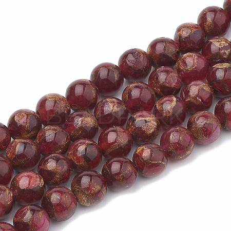 Natural Chalcedony Beads Strands G-S333-8mm-014D-1