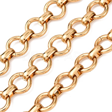 304 Stainless Steel Ring Link Chains CHS-G044-01G-1