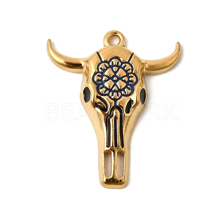 304 Stainless Steel Enamel Pendants STAS-G386-01G-01-1