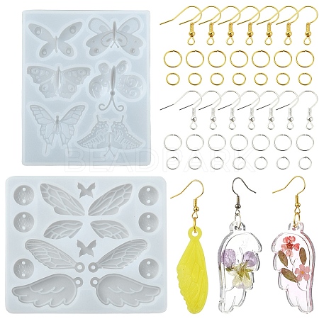 DIY Butterfly Pendant Silicone Molds for DIY Earring Making DIY-YW0009-84-1