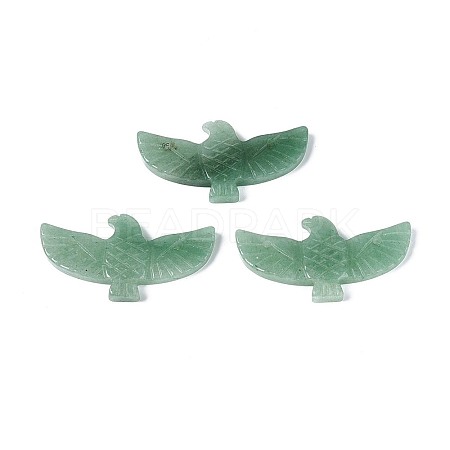 Eagle Shape Natural Green Aventurine Gemstone Pendants G-P563-05F-1