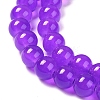 Baking Paint Imitation Jade Glass Round Bead Strands X-DGLA-Q021-8mm-27-3